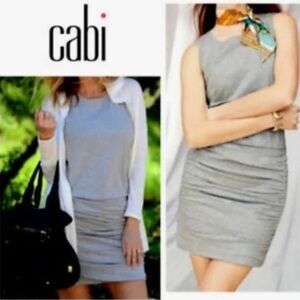 CAbi Everyday Ruched Dress Heathered Grey M